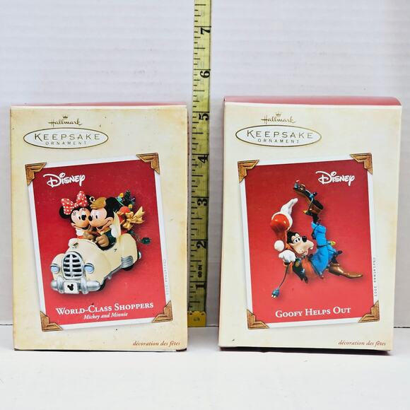 Hallmark Keepsake Ornament Disney Bundle Mickey, Minnie, Donald, Groofy, & More